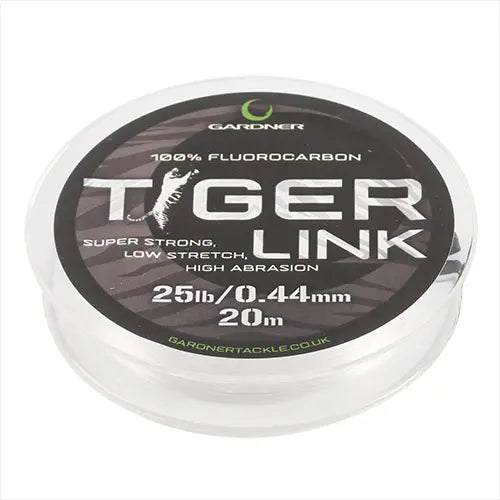 Load image into Gallery viewer, GARDNER TACKLE TIGER LINK 20lb 20m 0.37mm HOOKLINK/LEADER
