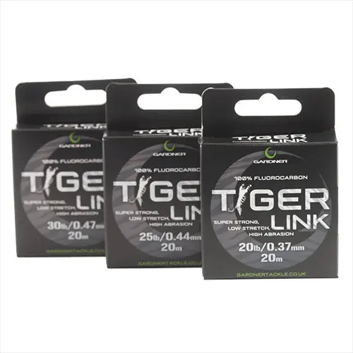 Load image into Gallery viewer, GARDNER TACKLE TIGER LINK 20lb 20m 0.37mm HOOKLINK/LEADER
