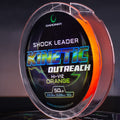 KINETIC OUTREACH SHOCK LEADER 50lb 50m 0.26mm ORANGE *NEW*