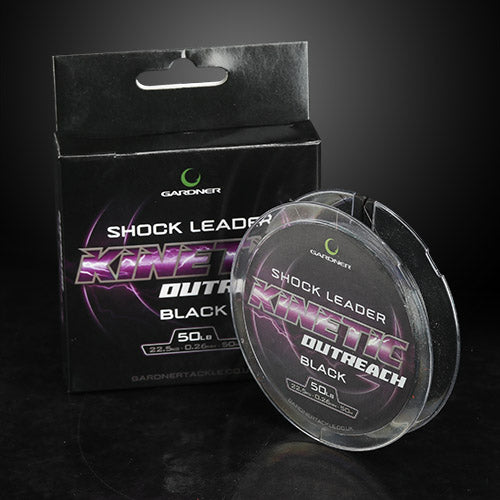 KINETIC OUTREACH SHOCK LEADER 50lb 50m 0.26mm BLACK *NEW*