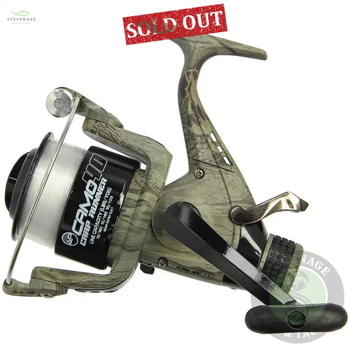 NGT Angling Pursuits Camo 40 - 3BB Carp Runner Reel with 12lb Line and Spare Spool NGT
