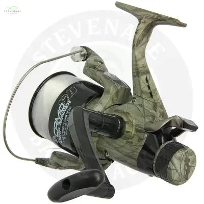 NGT Angling Pursuits Camo 60 - 3BB Carp Runner Reel with 12lb Line and Spare Spool NGT