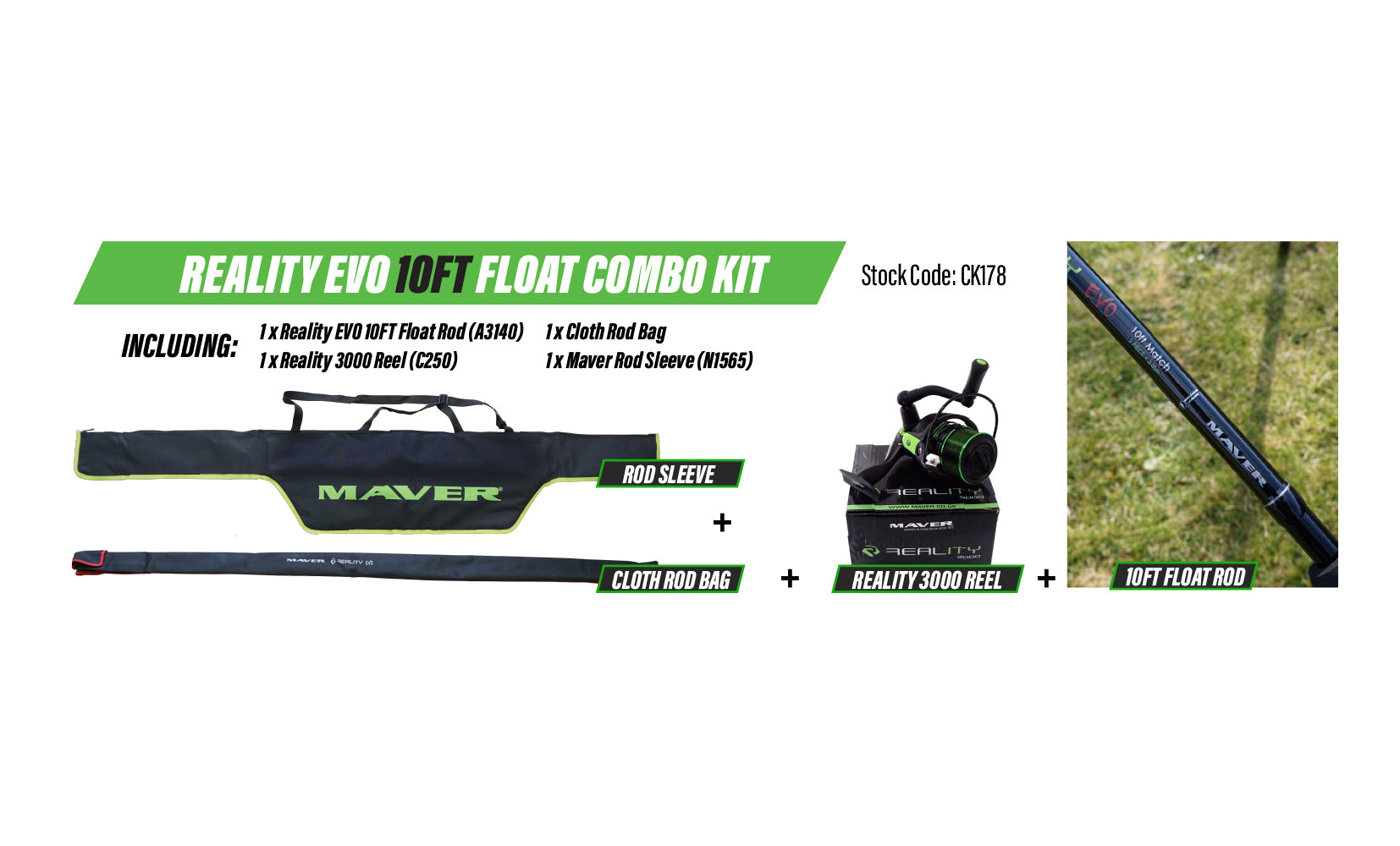 Maver Reality Evo Float Combo Kit – 10ft Rod & Reel Set