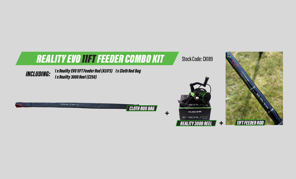 Maver Reality Evo Feeder Combo Kit – 11ft Rod & Reel Set