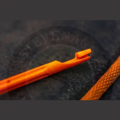 Bright orange disgorger double with durable plastic hook shaped end for stevenage bait fishing tackle use