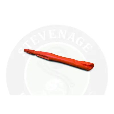 Bright red plastic disgorger medium with ergonomic textured grip for durable fishing tackle and stevenage bait use