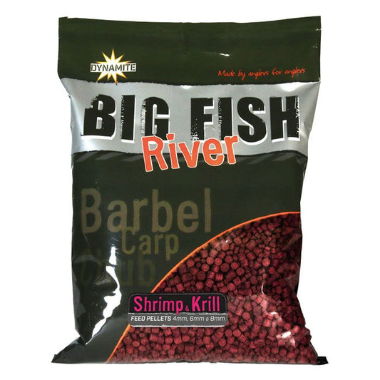 BIG FISH RIVER PELLETS - SHRIMP & KRILL 4 6 8MM