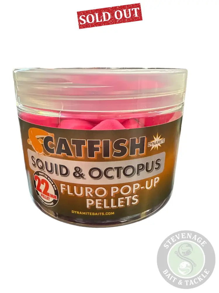 Dynamite Baits - Catfish Pop Ups FLURO Squid & Octopus PINK DYNAMITE BAITS