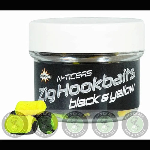 Dynamite Baits - N-Ticers Zig Hookbaits Black & Yellow -DY1876 DYNAMITE BAITS