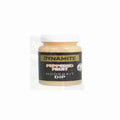 Dynamite baits peppered fruit-hookbait dip in a beige jar with white lid featuring spiced fruit flavour hookbait dip