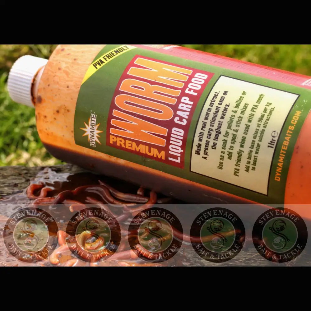 Dynamite Baits -WORM LIQUID CARP FOOD 1LTR DYNAMITE BAITS