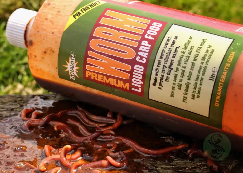 Dynamite Baits -WORM LIQUID CARP FOOD 1LTR DYNAMITE BAITS