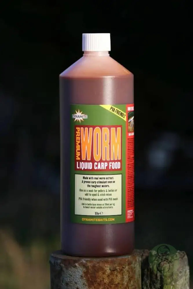 Dynamite Baits -WORM LIQUID CARP FOOD 1LTR DYNAMITE BAITS