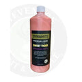 Pink dynamite premium sweet tiger forbidden fruits liquid carp food bottle with white cap and black label with gold and purple text