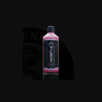 Pink elevate baits e-liquid in a black matte bottle with silver lettering for premium bait flavoring