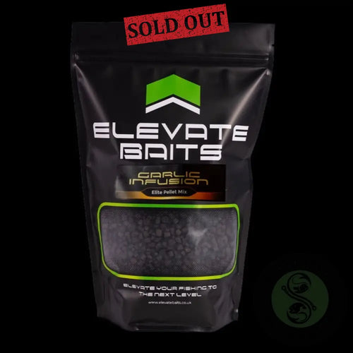 Elevate Baits Garlic Infusion Elite Pellet Mix 1kg - Carp Coarse Fishing Pellets Elevate Baits