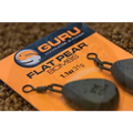 Black flat pear bomb 31g with strong metal swivel by guru for reliable casting performance in fishing