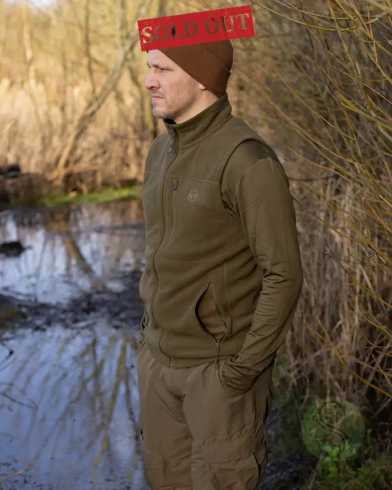 Fleece Gilet | Olive S 100 Clothing & Merch