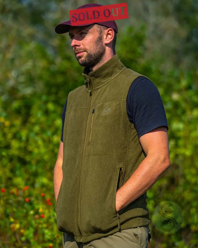 Fleece Gilet | Olive S 100 Clothing & Merch