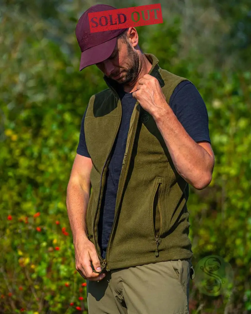 Fleece Gilet | Olive S 100 Clothing & Merch