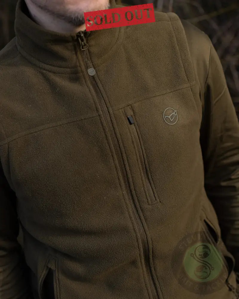 Fleece Gilet | Olive S 100 Clothing & Merch