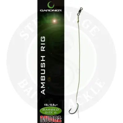 GARDNER TACKLE - Ambush Rig AMBUSH RIG BARBED SIZE 4 Gardner Tackle
