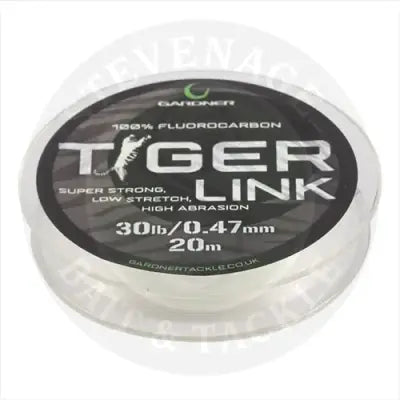 GARDNER TACKLE TIGER LINK 20lb 20m 0.37mm HOOKLINK/LEADER TIGER LINK 30lb 20m 0.47mm HOOKLINK/LEADER *NEW* Gardner