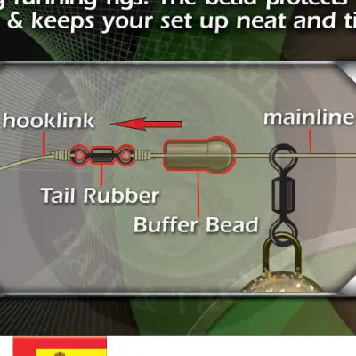 GARDNER TARGET MIXED PACK SIZE 12 SWIVELS AND MINI BUFFER BEAD NATURAL GREEN Gardner Tackle
