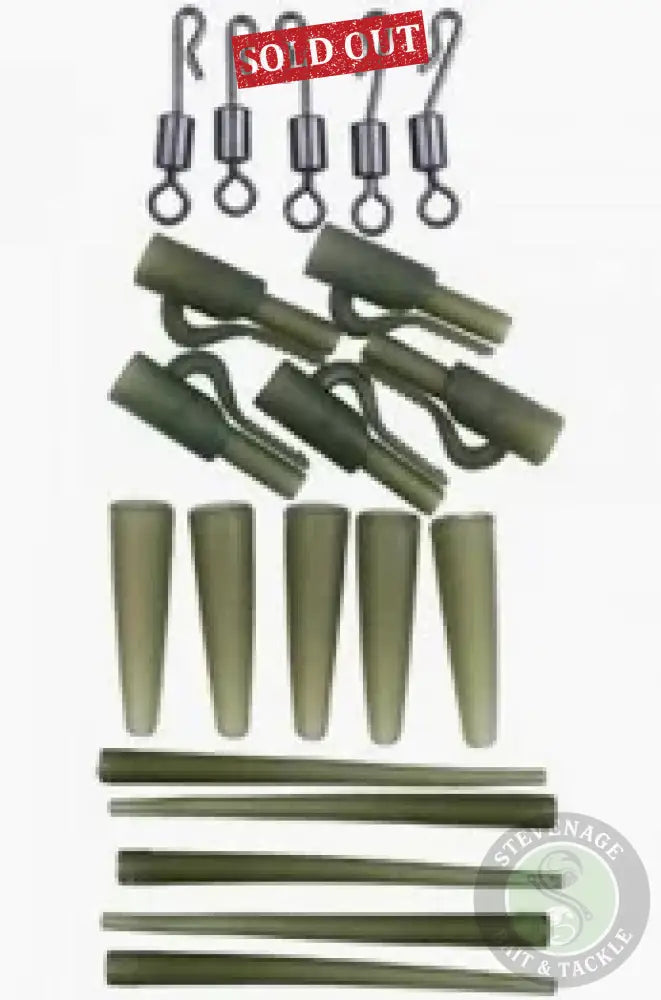GARDNER TARGET MIXED SIZE 12 SWIVELS MINI LEAD CLIP AND TAIL RUBBERS NATURAL BROWN Gardner Tackle