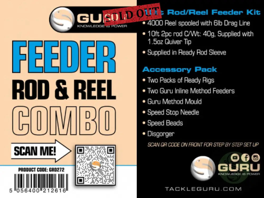 Guru 10’ Feeder Rod & Reel Combo TACKLE GURU