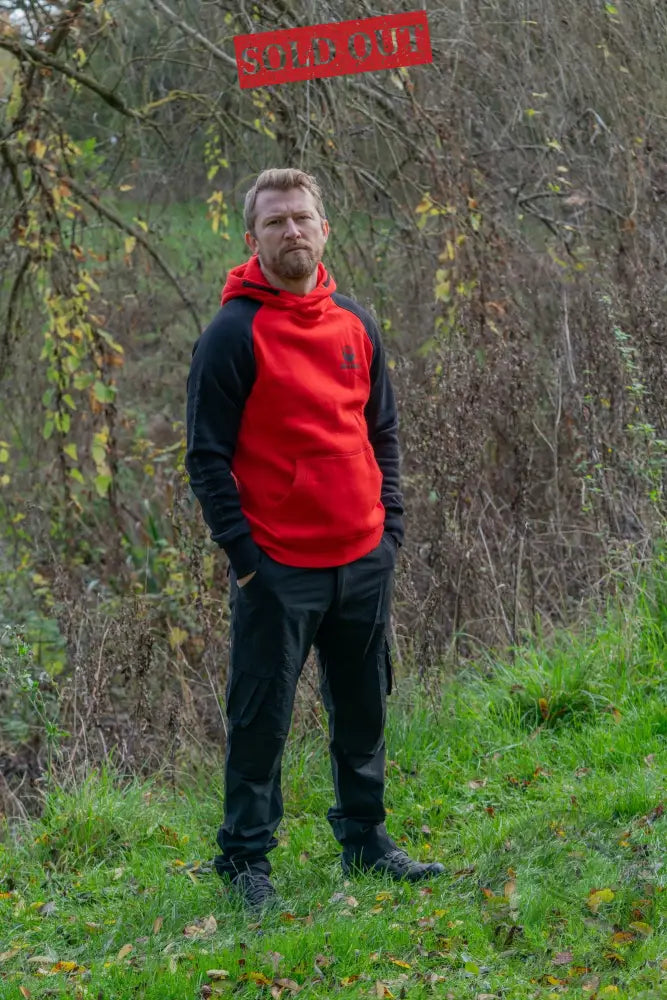 Hoodie Red/Black | S