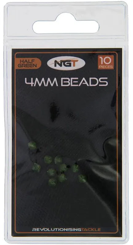 NGT Half Green Beads 4mm