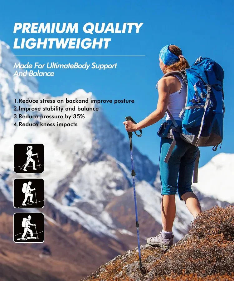 Load image into Gallery viewer, KingGear Aluminium Hiking Poles
