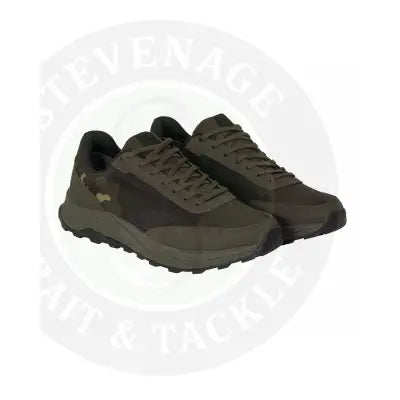 Olive green and black camouflage drykore trainer athletic sneakers with rugged sole pre order april