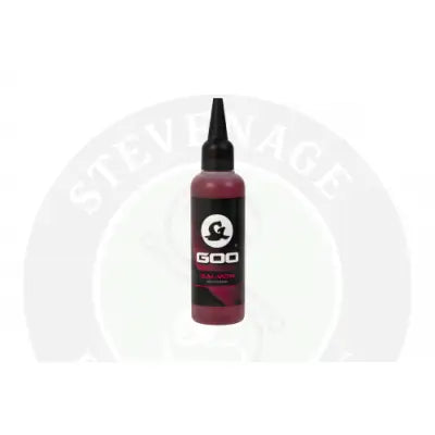 A sleek dark red korda goo nail polish bottle with black cap and label featuring the brand logo
