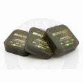 Three rectangular olive green kamo camouflage-coated hooklink containers from korda with incredibly tough coating