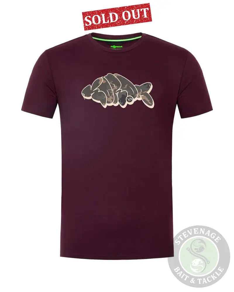 Korda - Outline Tee | Burgundy M 100 Clothing & Merch