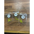 Three transparent resealable bags of live for fishing yellow carp barbless hooks 20pcs with branded stickers