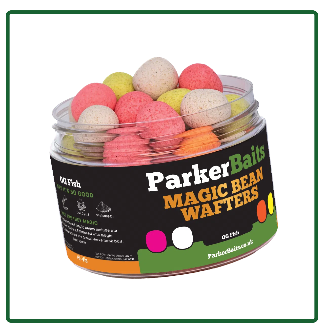 Parker Baits -MAGIC BEAN WAFTERS – OG FISH – 15MM