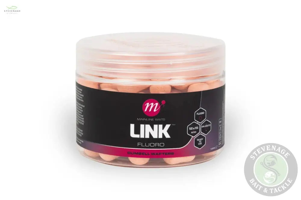 Mainline Carp - Link Fluoro Dumbell Wafters - 12 x 15mm MAINLINE