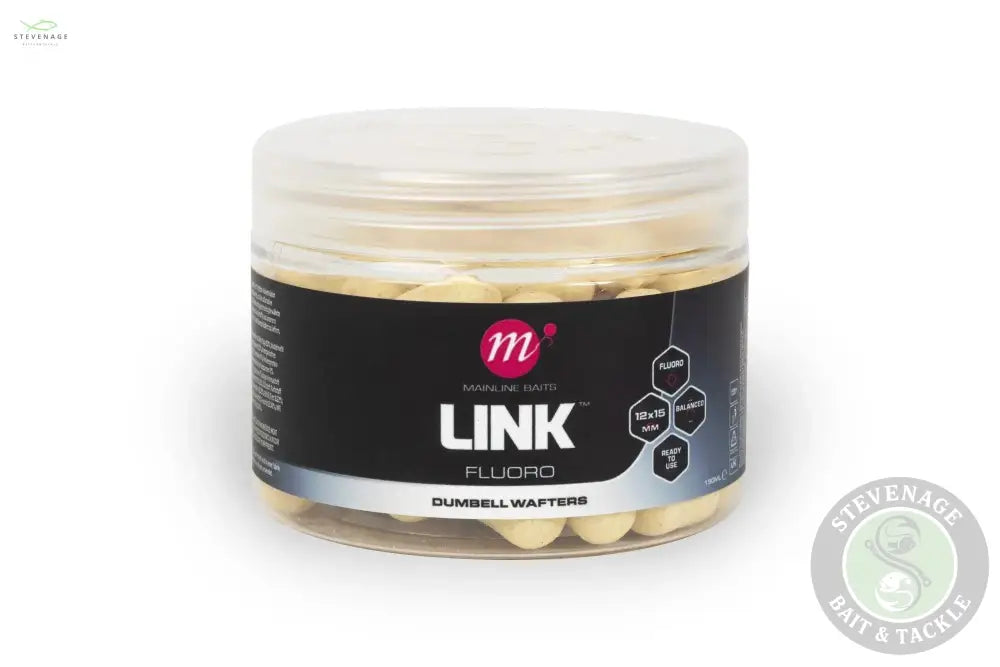 Mainline Carp - Link Fluoro Dumbell Wafters - 12 x 15mm MAINLINE