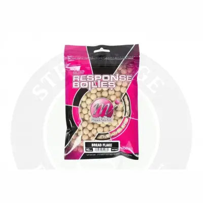 Pink and black packaged Mainline Carp response bread flake 10mm boilies handy pack 200g with bread flake flavor