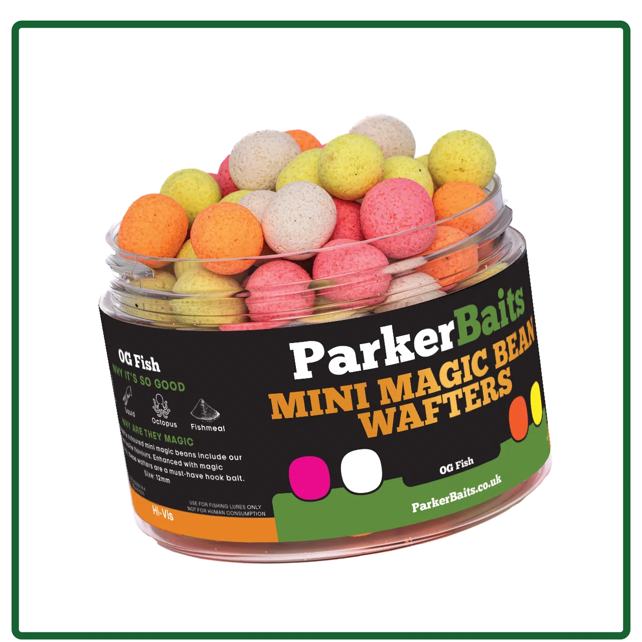 Parker Baits -MINI MAGIC BEAN WAFTERS – OG FISH – 12MM