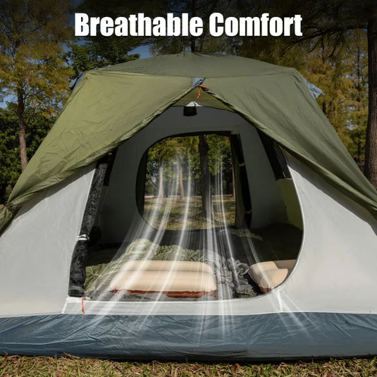 Night Cat 3-Person Pop-Up Cabin Tent with Porch