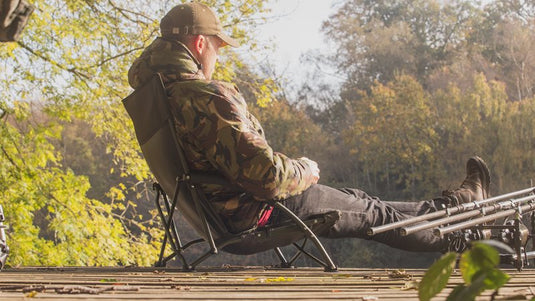 SOLAR TACKLE UNDERCOVER CAMO FOLDABLE EASY CHAIR - LOW