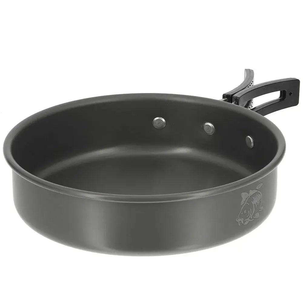 NGT Aluminium Outdoor Cook Set - 1.1 litre Kettle Pot and Pan in Gun Metal NGT