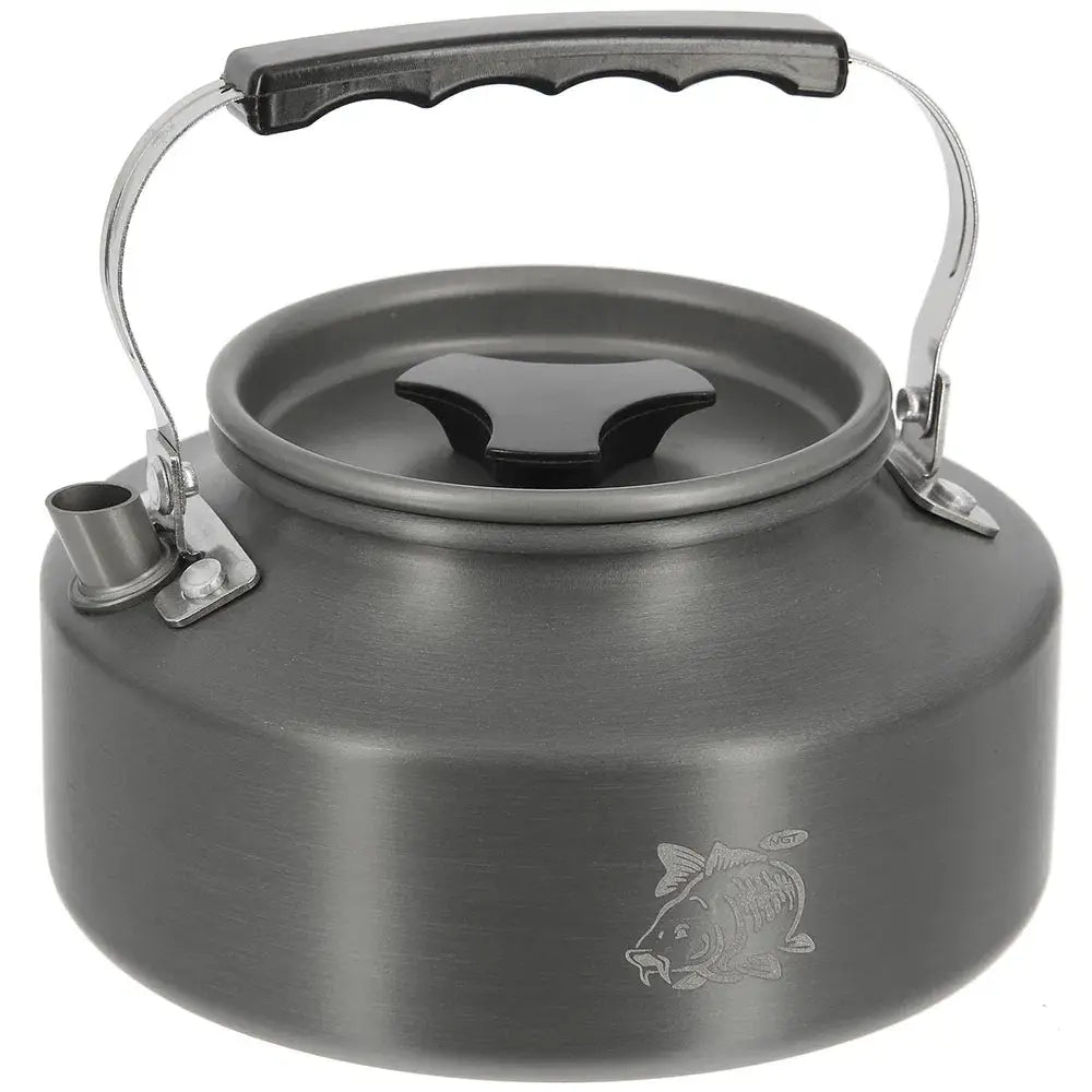 NGT Aluminium Outdoor Cook Set - 1.1 litre Kettle Pot and Pan in Gun Metal NGT
