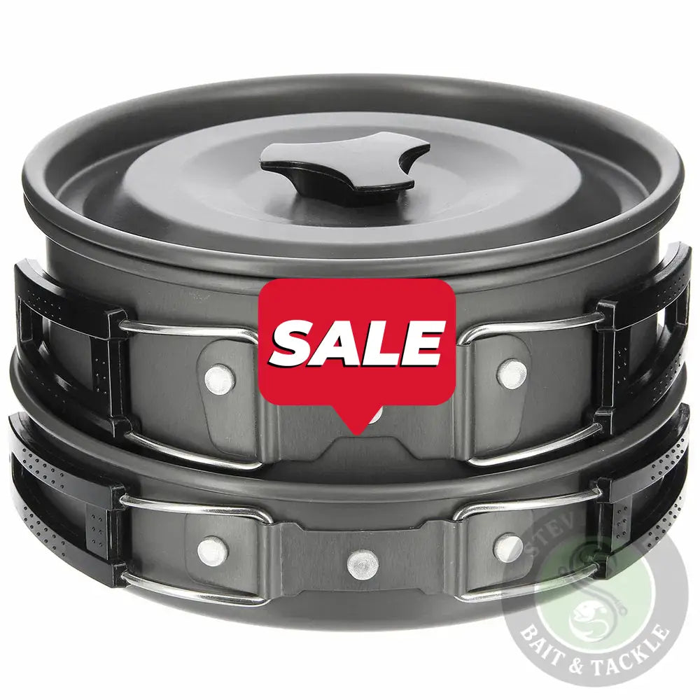 NGT Aluminium Outdoor Cook Set - 1.1 litre Kettle Pot and Pan in Gun Metal NGT