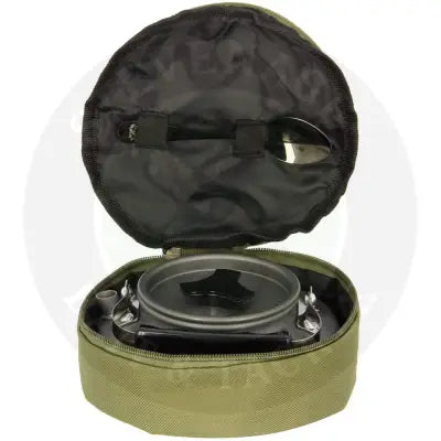 NGT Aluminium Outdoor Kettle Set - 0.80 Litre Gun Metal Kettle with Teaspoon and 600D Case NGT