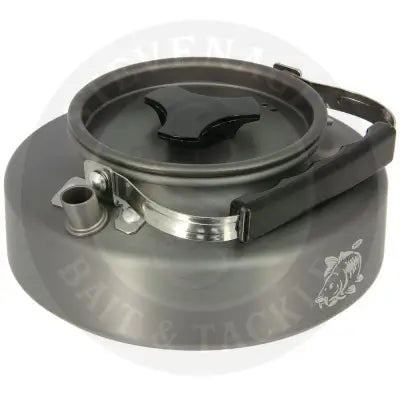 NGT Aluminium Outdoor Kettle Set - 0.80 Litre Gun Metal Kettle with Teaspoon and 600D Case NGT
